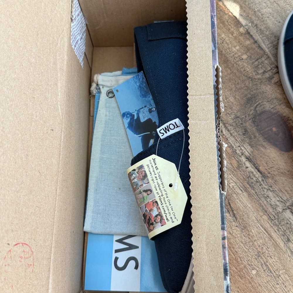 TOMS Navy Canvas Slip-Ons